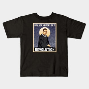 may her memory be a revolution RBG Kids T-Shirt